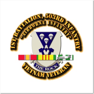 1st Battalion, 503rd Infantry (Airborne Infantry) with SVC Ribbon Posters and Art